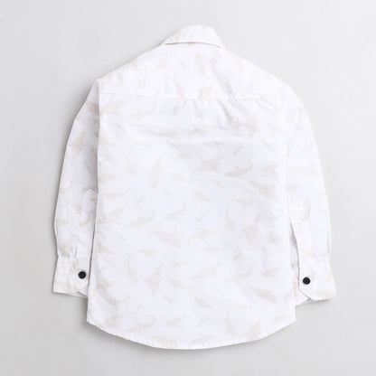 Polka Tots sea fish shells tshirt shirt - White