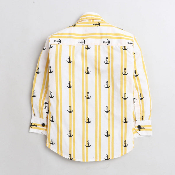 Polka Tots Ship anchor tshirt shirt - white