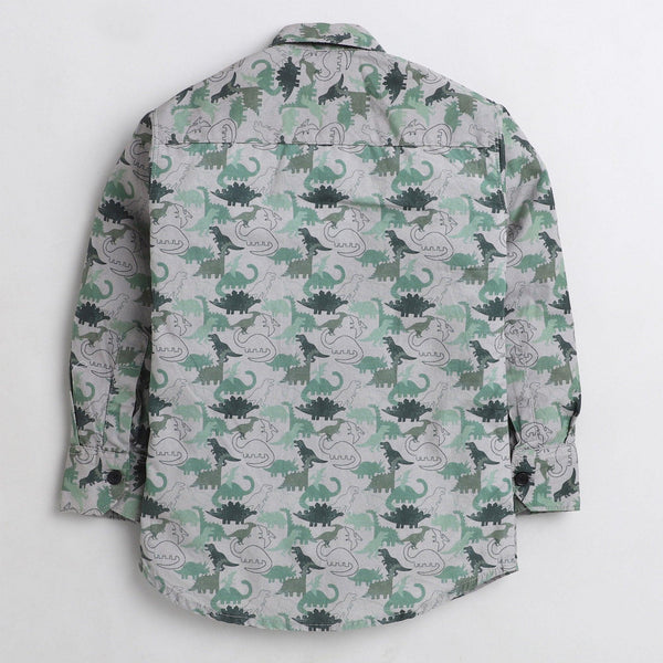 Polka Tots camofledge shirt dinosaur tshirt shirt - green