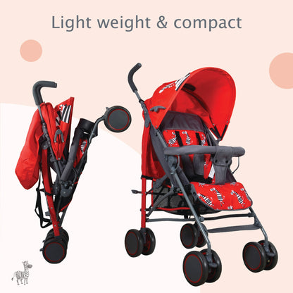Lightweight Compact Red Stroller