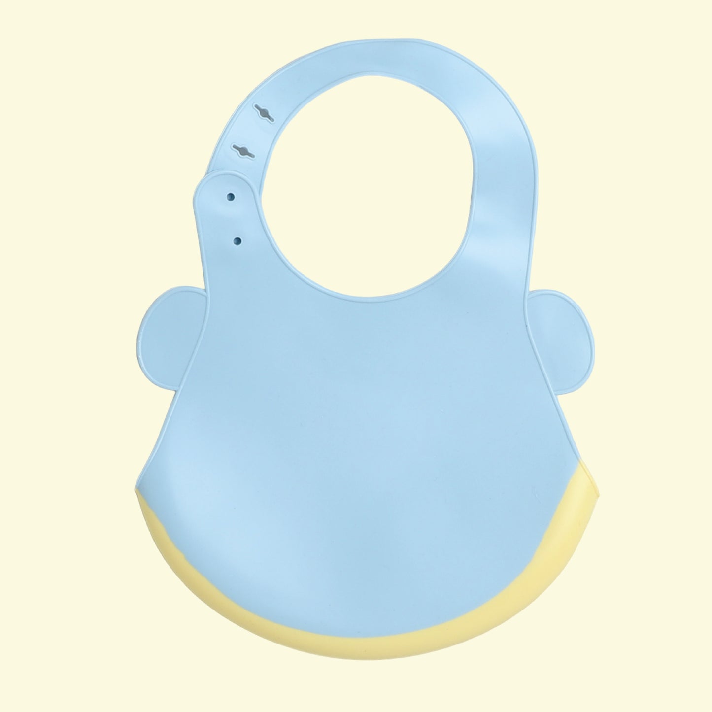 Polka Tots Waterproof Silicone Bibs with Pocket and Adjustable Snaps (Spaceship)