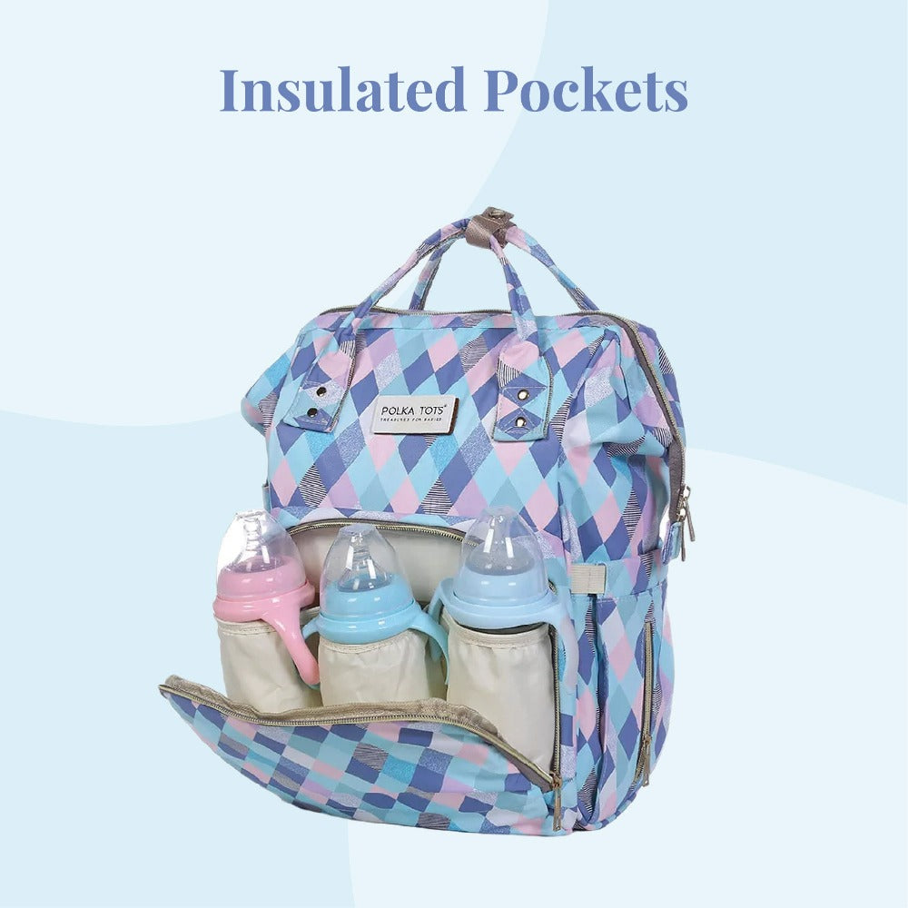 Diaper Bag with Insulated Pockets 