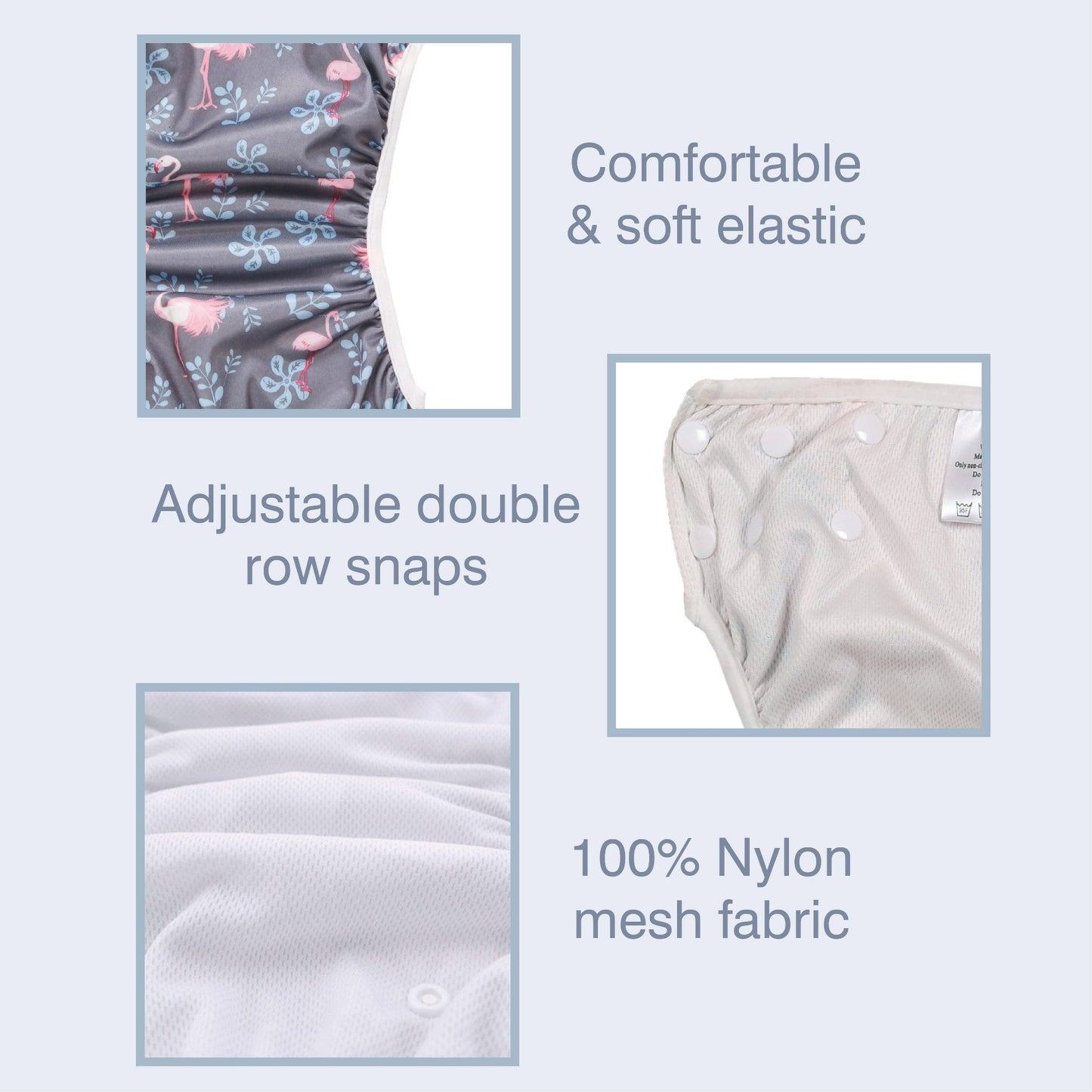 Reusable Swim Diaper/Swim Costume Flamingo Design