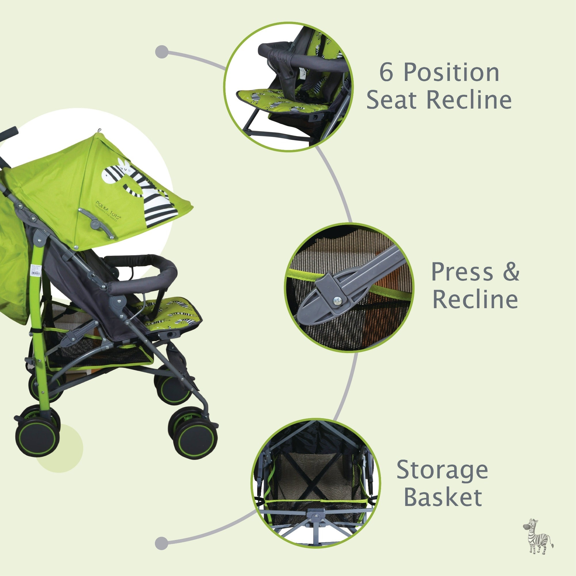 Recline stroller hot sale baby