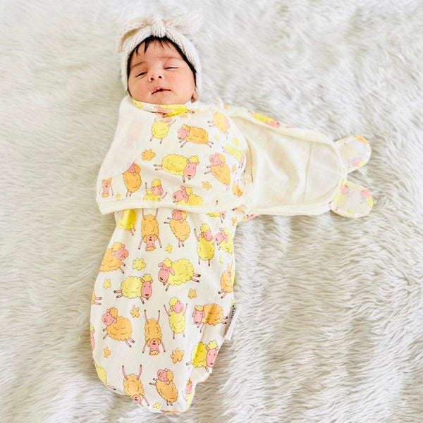 Muslin Cotton Swaddle Wrap Sleeping Bag (Sheep)