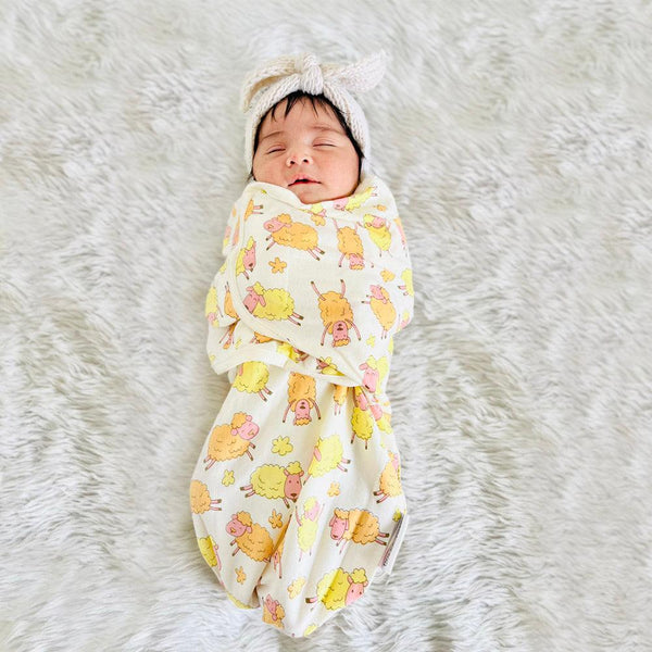 Muslin Cotton Swaddle Wrap Sleeping Bag (Sheep)