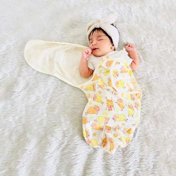 Muslin Cotton Swaddle Wrap Sleeping Bag (Sheep)