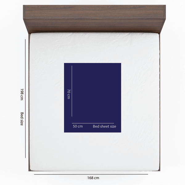 Baby Dry Sheet / Bed Protector Small Dark Blue (Size 50 x 70 CM)
