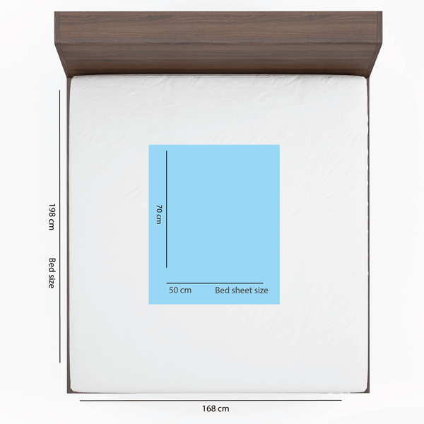 Baby Dry Sheet / Bed Protector Small Blue (Size 50 x 70 CM)