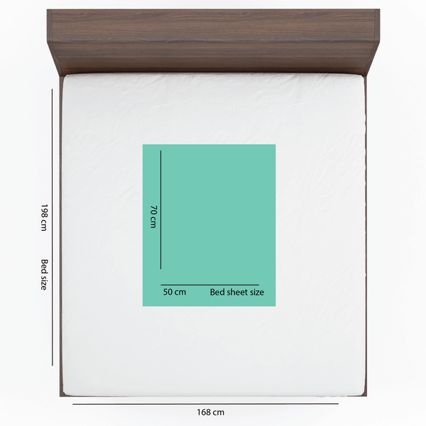 Baby Dry Sheet / Bed Protector Small Mint (Size 50 x 70 CM)