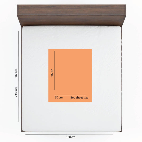 Baby Dry Sheet / Bed Protector Small Peach (Size 50 x 70 CM)