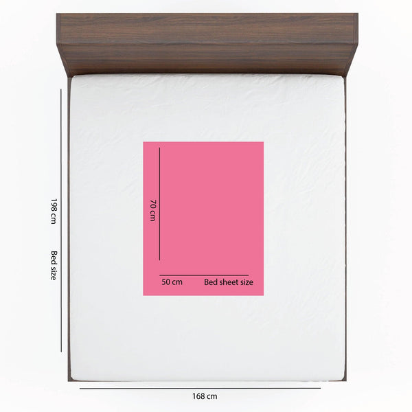 Baby Dry Sheet / Bed Protector Small Pink (Size 50 x 70 CM)