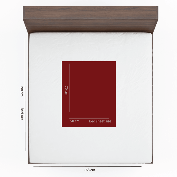 Baby Dry Sheet / Bed Protector Small Maroon (Size 50 x 70 CM)