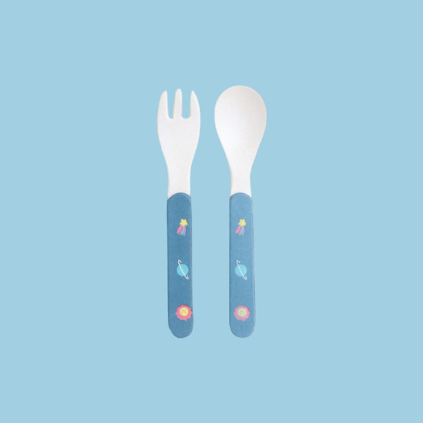 Eco-Friendly Bamboo Fibre Kids Dinner Set (Space)