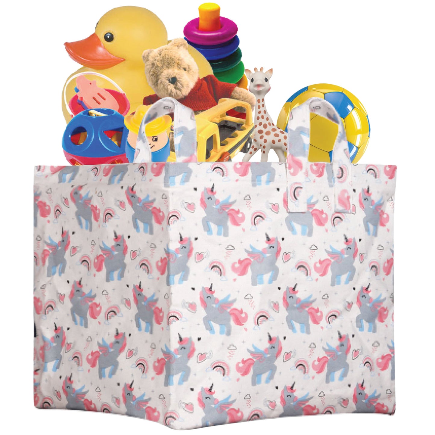 Polka Tots Toy Storage Box Canvas Box (Unicorn)