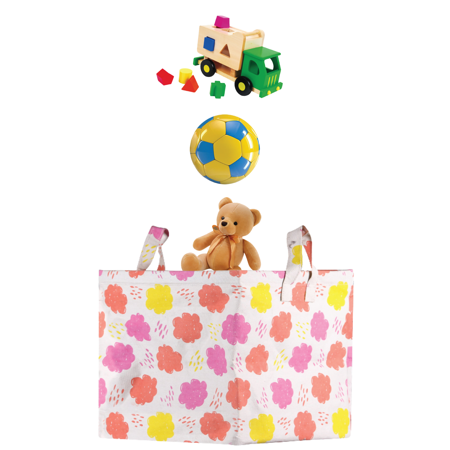Polka Tots Toy Storage Box Canvas Box (Cloud)