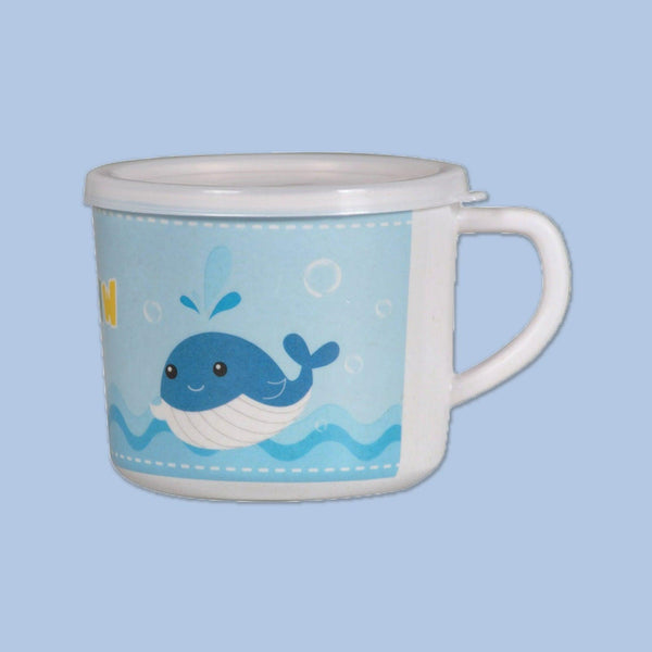 Eco-Friendly Bamboo Fiber Kids Crockery Set having 5 Pieces (Cute Whale)