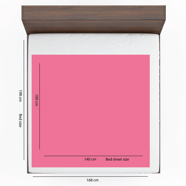 Baby Dry Sheet / Bed Protector Large Pink (Size 100 x 140 CM)