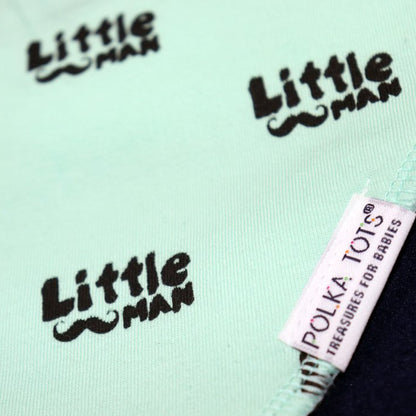 Bandana Style Bib Little Man Print
